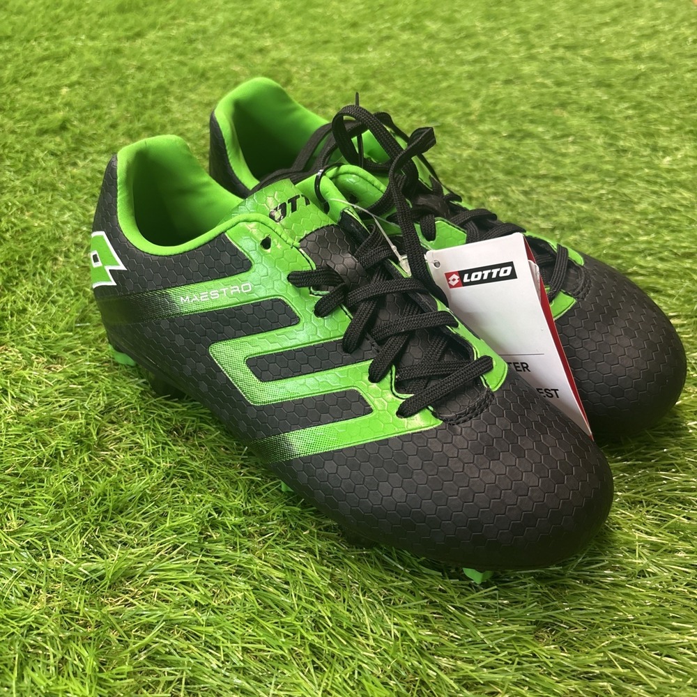 Lotto Maestro Soccer Cleats Size 4.5‎ US 36 EU Black With Green